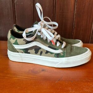 Vans Camouflage Sneakers with White Laces